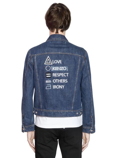 Kenzo Embroidered Back Cotton Denim Jacket in Blue for Men | Lyst Stussy Denim Jacket, Luxury Indigo Denim Jacket, Luxury Single-breasted Denim Jacket For Streetwear, Luxury Garment-washed Denim Jacket For Streetwear, Kenzo Jacket, Mens Jackets Casual, Online Sales, Casual Jacket, Blue Man