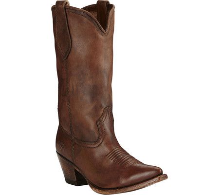 Women's Ariat Josefina Mid Cowgirl Boot - Naturally Distressed Brown Full Grain Leather with FREE Shipping & Exchanges. Showcase elegance with Ariat's Josefina Mid Cowgirl Boot. Engineered with ATS® technology, this Luchesse Boots, Mexican Boots, Womens Ariat Boots, Brown Cowgirl Boots, Slouchy Top, Handcrafted Boots, Ariat Boots, Boot Companies, Boots Western