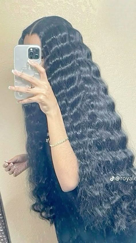 Two Part Quick Weave, 50 Inch Wig, Crimps On Natural Hair, Middle Part Curly Quick Weave, Tracks Hairstyles Sew Ins Black Women, Colored Wig Black Women, Breezy Wave Quick Weave, Leave Out Styles, Hairstyles With Bundles