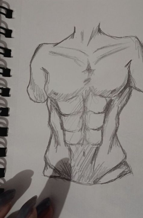 Sketch Book Anatomy, Body Sketches Male, Male Body Sketch Anatomy, Mens Body Drawing, Art Sketches Body Anatomy, Men Body Sketch, Abdomen Drawing, Sketching Anatomy, Abs Drawing