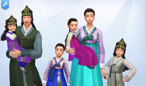 Hanbok Additional Colors CC by neonpeach - Google Drive Sims 4 Hanbok, Korean Traditional Dress, Sims Community, Korean Traditional, Ts4 Cc, Sims 4 Cc, Maxis Match, The Sims 4, Sims Cc