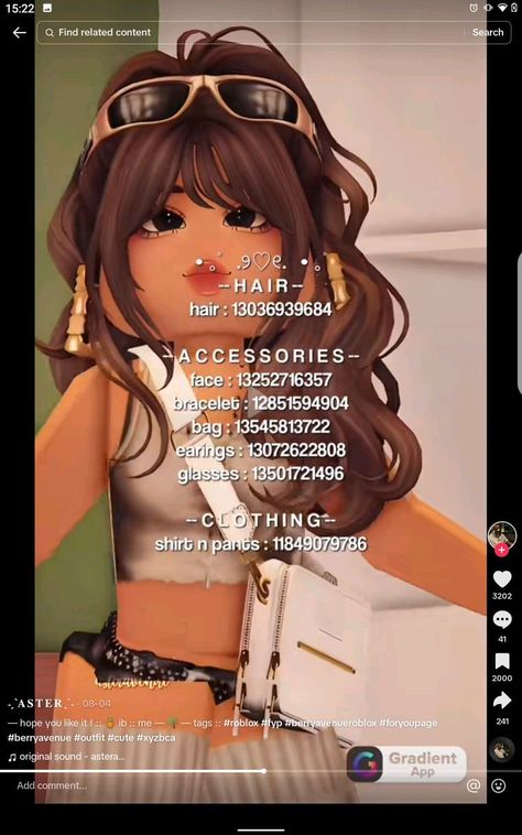 Berry Avenue Codes Club Outfit, Brown Hair Outfit Codes, Brown Hair Outfit Codes Berry Ave, Outfits Codes For Berry Ave, Id Berry Avenue Outfit, Roblox Ids, Brown Hair Roblox, Pelo Cafe, Preppy Decal