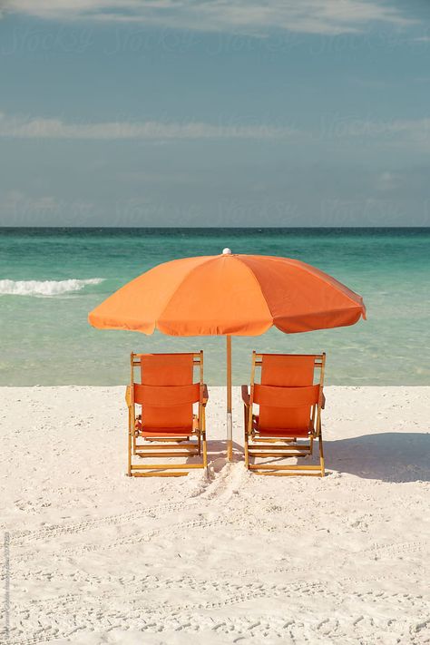 Summer Umbrella Aesthetic, Beach Umbrella Photography, Beach Chairs Aesthetic, Aesthetic Beach Photography, 1960s Beach Aesthetic, Beach Chair Aesthetic, Beach Chairs On Beach, Summer Umbrella Beach, Beach Scenes Photography