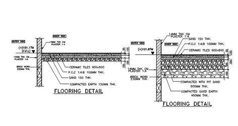 Flooring detail drawing. Download autocad drawing file | CADBULL - Cadbull Tile Flooring Details Section, Flooring Detail Drawing, Floor Detail Section, Music Store Interior, Floor Detail, Furniture Details Drawing, Mosque Design Islamic Architecture, Schematic Drawing, Deck Flooring