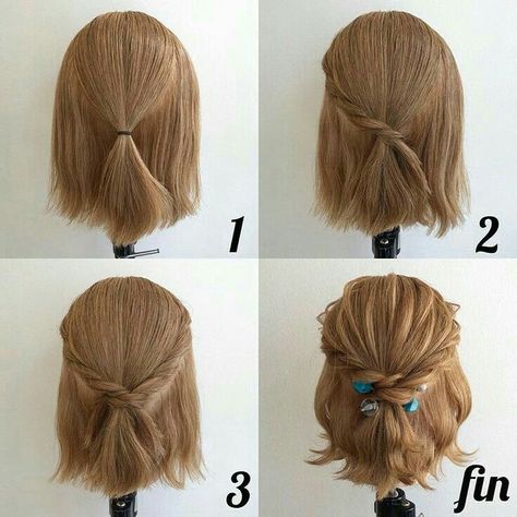 Pig Tails Hairstyles, 12 Braids, Easy Hair Tutorials, Hair Step By Step, Korean Short Hair, Step By Step Hairstyles, Easy Hairstyle, Hair Tutorials Easy, Peinados Fáciles Para Cabello Corto