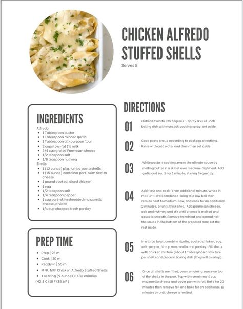 Elyse Ellis, Chicken Alfredo Stuffed Shells, Alfredo Stuffed Shells, Macro Meal Plan, Macro Nutrition, Hcg Recipes, Macro Friendly Recipes, High Protein Low Carb Recipes, High Protein Low Calorie