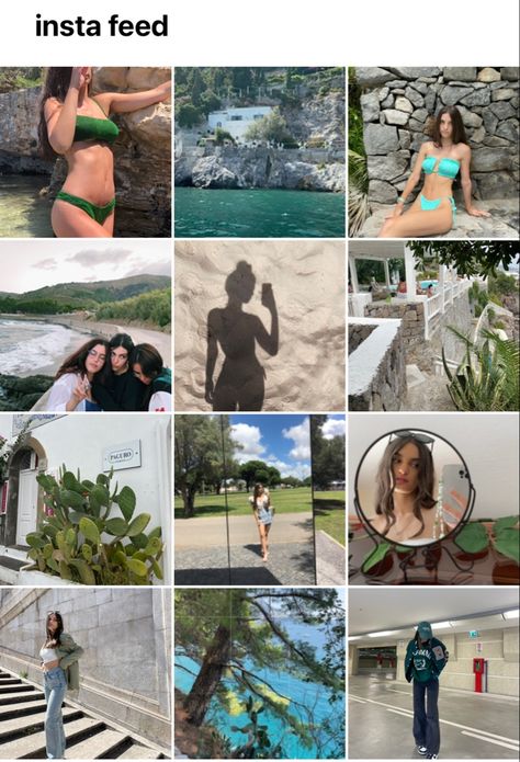 Blue Green Instagram Feed, Blue And Green Instagram Feed, Beach Aesthetic Instagram Feed, Tropical Instagram Feed, Improve Instagram Feed, Green Instagram Feed, Blue Instagram Feed, Summer Instagram Feed, Improve Instagram