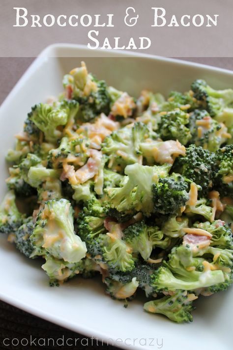 Cook and Craft Me Crazy: Broccoli & Bacon Salad Salad For Easter Dinner, Broccoli Bacon Salad Recipe, Broccoli Bacon Salad, Easy Broccoli Salad, Broccoli Bacon, Sweet Dressing, The Southern Lady Cooks, Southern Lady Cooks, Broccoli Salad Bacon