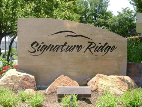 Monument Signs | Image360 City Signage, Subdivision Sign, Ranch Entrance Ideas, Landscaping Entrance, Stone Monument, Monument Signage, Neighborhood Signs, Hospital Signage, Business Signs Outdoor