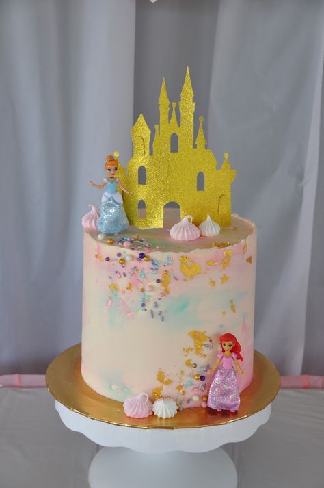 Once Upon A Time Birthday Party Cake, 5 Year Princess Birthday Party, Princess Three Year Old Birthday Party, Backyard Princess Birthday Party, Disney Princess Birthday Cake Ideas, Disney Princess 2nd Birthday Party, Four Ever A Princess Birthday, Birthday Party Ideas Princess, Once Upon A Time Birthday Party