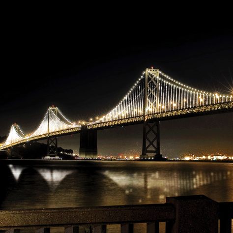 Bay Lights Installation Leo Villareal, Bridge Lighting, San Francisco Bridge Photography, Lights Installation, Bridge Night, Oakland Bay Bridge, Impressive Art, Bay Bridge San Francisco, March 5th