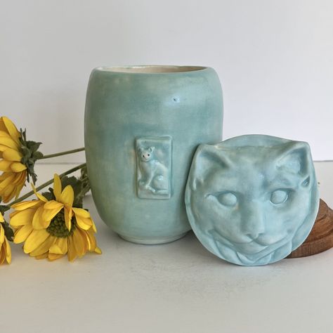 Cat Mem, Pet Urns Dogs, Murrells Inlet Sc, Cat Urns, Dog Urns, Turquoise Glaze, Pet Urn, Murrells Inlet, Ceramic Urn