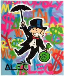 Alec Monopoly Canvas - inspirationsframing.co.uk Money Umbrella, Alec Monopoly Art, Monopoly Art, Monopoly Man, Alec Monopoly, Street Graffiti, Hd Print, Tile Murals, Poster Printable