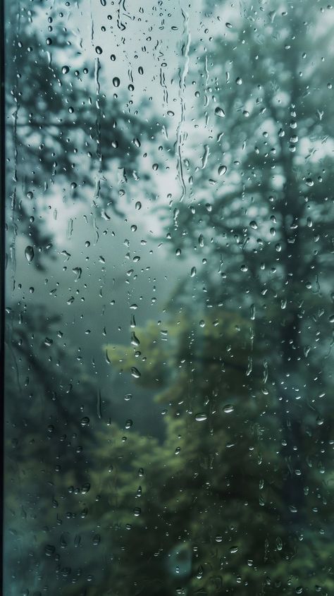 Rain scene village outdoors nature | Premium Photo - rawpixel Raining Forest Wallpaper, Rainy Window Wallpaper, Wallpaper Iphone Forest, Iphone Forest Wallpaper, Rainy Window Painting, Rain Phone Wallpaper, Rain Wallpaper Iphone, Rain Iphone Wallpaper, Iphone Wallpaper Rain