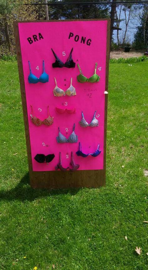 Bra Pong Board Diy, Griswold Christmas Party, Bra Pong, Trash Bash, City Party, Stag And Doe, Men's Gifts, Griswold Christmas, Thirty Birthday