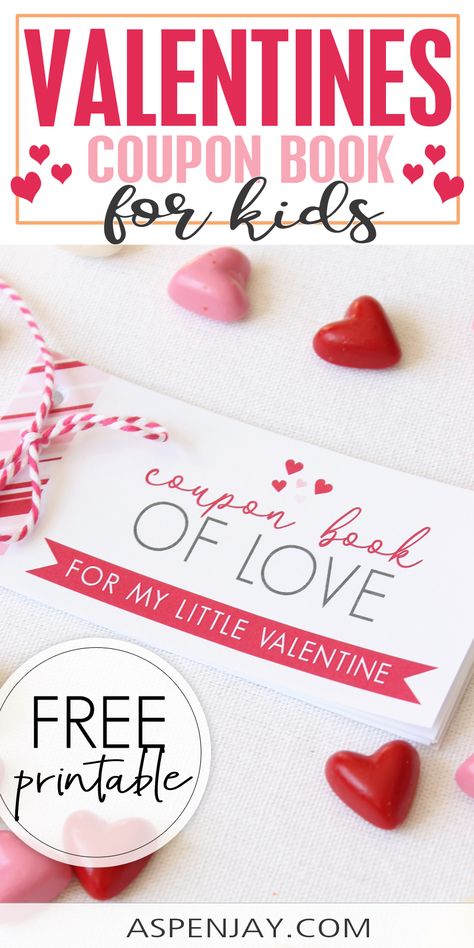 These FREE Valentine Coupons are a perfect gift for your kids because it spreads the love and memories longer than just one day. #valentinescoupons #valentinecouponsforkids #valentinesgift Coupon Book For Kids, Coupons For Kids, Printable Coupon Book, Coupons For Boyfriend, Valentines Coupons, Valentines Presents, Coupon Template, Valentines Printables Free, Love Coupons