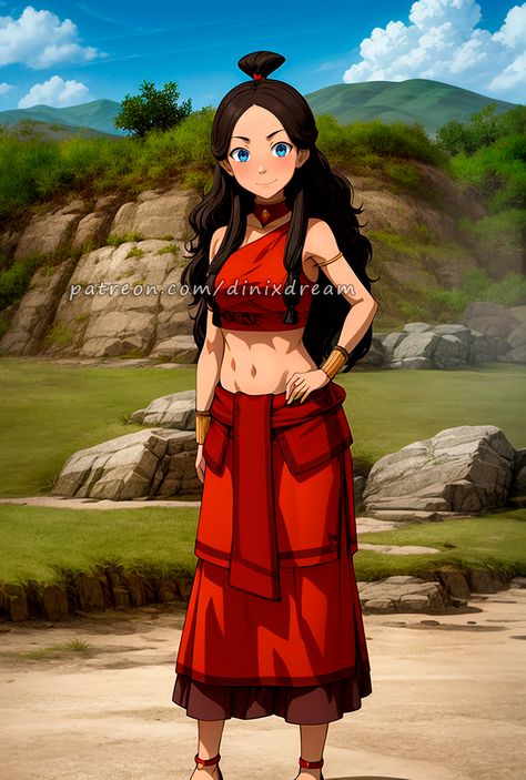 Brunette Movie Characters Costume, Katara Fire Nation Outfit, Brunette Movie Characters, Atla Katara, Katara Avatar, Cartoon Avatar, Last Airbender Art, The Last Airbender Art, Avatar Fan Art