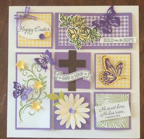 Small Shadow Box Ideas, Easter Shadow Box Ideas, Su Samplers, Easter Sampler, Scrapbook Shadow Box, Spring Sampler, Shadow Box Ideas, Stampin Up Easter, Box Frame Art