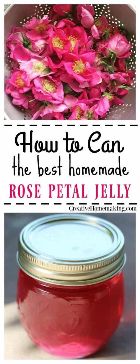 Edible Flowers Recipes, Canning Jam, Homemade Jelly, Jelly Recipe, Rose Recipes, Jam And Jelly, Jelly Recipes, Home Canning, Homemade Jam