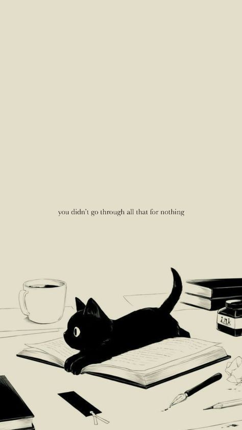 Cute Cat Drawing Wallpaper Aesthetic, Laptop Wallpaper Unique, Cat Wallpaper With Quotes, Minimal Cat Wallpaper, Aesthetic Anime Quotes Wallpaper, Wallpaper Backgrounds Minimal, Cat Aesthetic Quotes, Cat Wallpapers Aesthetic, Phone Backgrounds Aesthetic Vintage