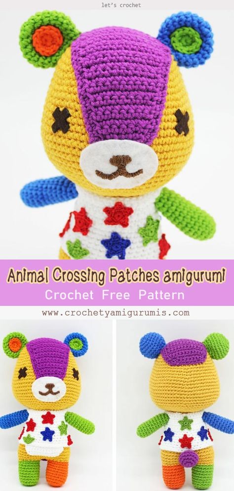 Crochet Patch Patterns Free, Animal Crossing Crochet Free, Animal Crossing Knitting Pattern, Crochet Animal Crossing Pattern, Amigurumi Free Pattern Character, Animal Crossing For Beginners, Animal Crossing Amigurumi Free Pattern, Crochet Geek Pattern Free, Acnh Crochet Patterns Free