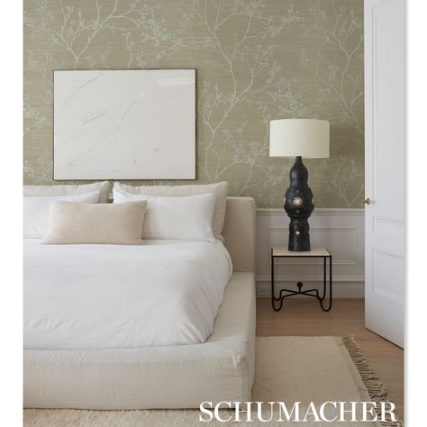 Schumacher - Wallcovering for Every Decor Twiggy Wallpaper, Fog Wallpaper, Sisal Wallpaper, Cottagecore Wallpaper, Industrial Wallpaper, Flowering Branches, Schumacher Wallpaper, Outdoors Inside, Grasscloth Wallpaper