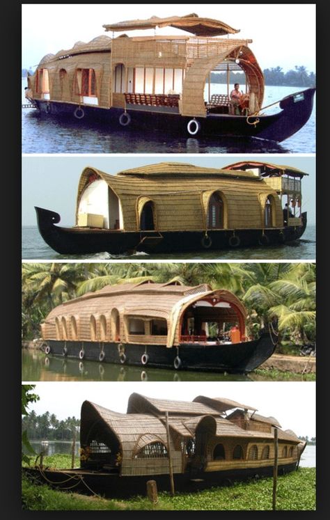 Boat house Boat House Design, Tiny House Boat, Floating Homes, Houseboat Living, House Boats, Lakefront Living, Boat Trailers, Vintage Boats, Unusual Homes