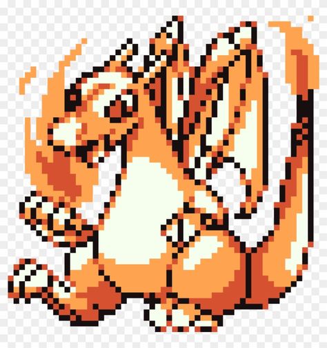 Charizard Sprite, Pokémon Charizard, 8 Bits, Gen 1, Png Download, Transparent Png, Png Images, Tv Series, Pokemon