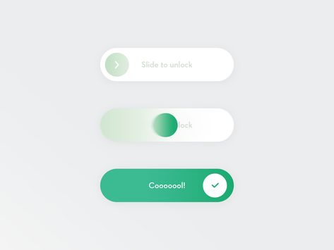 Slide To Unlock by George Prentzas Slider Ui, Ux Design Principles, Ui Buttons, Ui Ux 디자인, Graphic Design Portfolio Layout, Slider Design, Mobile App Design Inspiration, Ux Design Inspiration, Mobile Ui Design