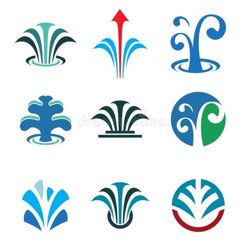 Fountain Spring Water Business Logo Symbol Collection. #Sponsored , #PAID, #AD, #Spring, #Symbol, #Collection, #Water Fountain Logo, Logo Design Water, Water Business, Spring Logo, Collection Illustration, Communication Logo, Sign System, Water Logo, Sigil Magic