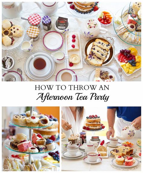 How to Throw An Afternoon Tea Party Afternoon Party, Adult Tea Party, Tea Etiquette, Christmas Tea Party, English Afternoon Tea, English Tea Party, Afternoon Tea Recipes, Afternoon Tea Party, High Tea Party