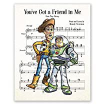 Toy Story Poster, Disney Wedding Gifts, Sheriff Woody, Music Art Print, Sheet Music Art, Woody And Buzz, Toy Story Buzz, Poster Boys, Woody Toy Story