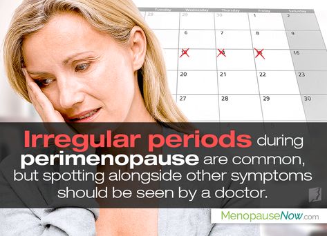 While menstrual irregularities are expected as women come to the end of their fertile years, spotting between periods calls for an evaluation to ensure it results from natural hormonal fluctuations, not other, more serious underlying causes. Symptoms Of Perimenaupose, Post Menstrual Symptoms, Spotting Between Periods, Pregnancy Symptoms Before Missed Period, Pregnancy Symptoms After Missed Period, Irregular Periods, Menstrual Period, Symptoms Of Premenopause, Fertility