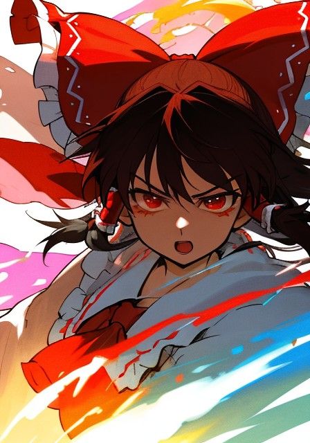 Reimu Hakurei Fanart, Reimu Hakurei Icon, Touhou Fanart, Touhou Reimu, Reimu Hakurei, Hakurei Reimu, Raw Art, Bad Apple, Supernatural Beings