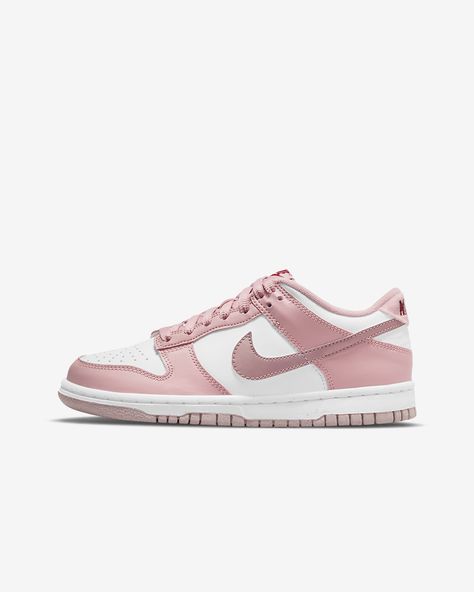 Nike Dunk Low Older Kids' Shoes. Nike UK Dunks Pink, Dunk Low Nike, Nike Models, Nike Sb Dunks Low, Pink Nike, Nike Sb Dunks, Nike Kids, Adidas Gazelle, Nike Dunk Low