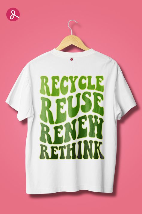 Recycle Reuse Renew Rethink Crisis Environmental Activism T-Shirt, Earth Day Shirt Environmental Club, Importance Of Recycling, Environmental Activism, Recycled Shirts, Earth Day Shirt, Environmental Print, Protect Our Planet, Quote Positive, Shirt Inspiration