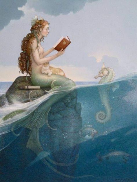 Superstitions, Fairy Tales, Folklore & Mythology | I've always fantasized about being a mermaid | Facebook Mythology Mermaid, Siren Folklore, Victorian Mermaid, Old Mermaid Art, Folklore Mythology, Mermaid Folklore Art, Famous Mermaid Painting, Cozy Cottages, Eclectic Witch