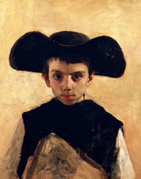 Antonio Mancini - The LittlecPriest, 1870 Antonio Mancini, Paintings Of People, Giclee Painting, People Eating, Art Historian, Italian Art, Vintage Artwork, Op Art, Oil Painting Landscape