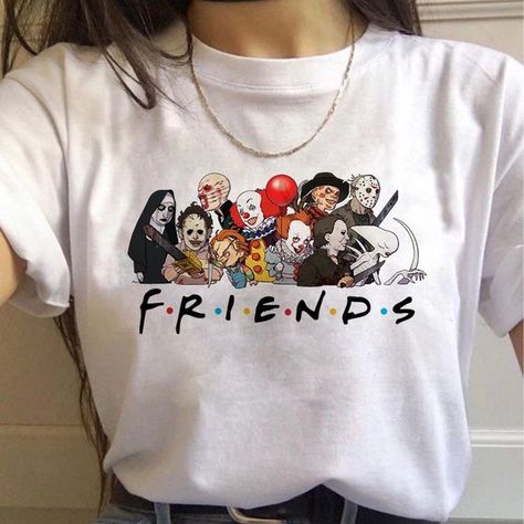 Kawaii Friends, Funny Princess, Tshirt Women, Aesthetic T Shirts, Y2k Aesthetic Outfits, Crop Top And Shorts, Womens Tops Summer, Fashion T Shirt, Friends Tv Show