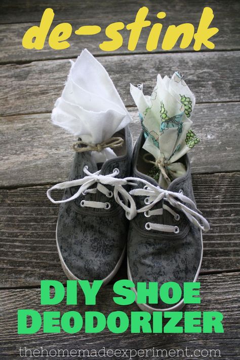 Homemade shoe deodorizers to keep your shoes and feet smelling fresh! How To Deodorize Shoes, Shoe Freshener, Shoe Deodorizer Diy, Shoe Odor Eliminator Diy, Sneaker Deodorizer Diy, Diy Shoe Deodorizer, Shoe Deodorizer Diy Essential Oils, Diy Shoe Deodorizer Spray, Odor Eliminator Diy