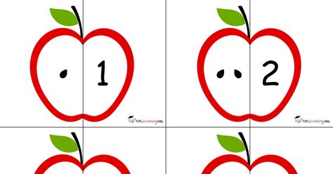 Apple Garland, Apple Math, Number Puzzle, Preschool Counting, Apple Preschool, Apple Activities, Apple Craft, Classroom Freebies, Apple Theme