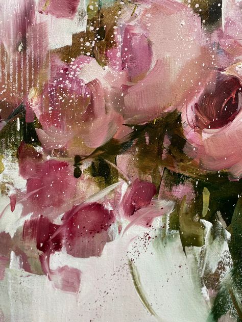 Nicole Pletts, Large Canvas Painting, Flower Art Painting, Rose Painting, Abstract Flowers, Abstract Floral, Abstract Art Painting, Floral Painting, Watercolor Flowers