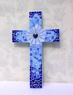 Auction Projects, Sign Of The Cross, Mosaic Crosses, Mosaic Madness, Cross Crafts, Cross Art, Crosses Decor, Mosaic Projects, Wall Crosses