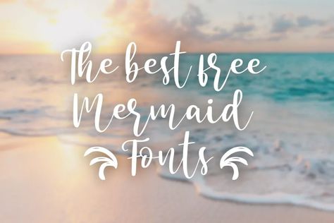 Mermaid Font Alphabet, Ocean Font, Pirate Font, Mermaid Font, Beach Fonts, Mermaid Song, Wave Dance, Mermaid Quotes, Decorative Fonts