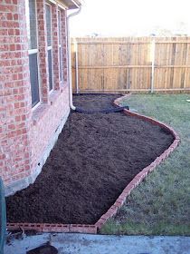 Raised Flower Beds Around Patio, Redoing Flower Beds Front Yards, How To Redo A Flower Bed, Build A Flower Bed, Lawn Makeover, Flower Beds Diy, Front Yard Gardens, Build A Flower, Rock Flower Beds