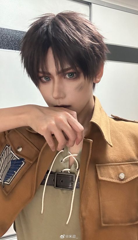 Eren Jaeger Cosplay, Aot Cosplay, Levi Cosplay, Teal Eyes, Snk Cosplay, Male Cosplay, Cosplay Characters, Digital Art Anime, Cute Cosplay