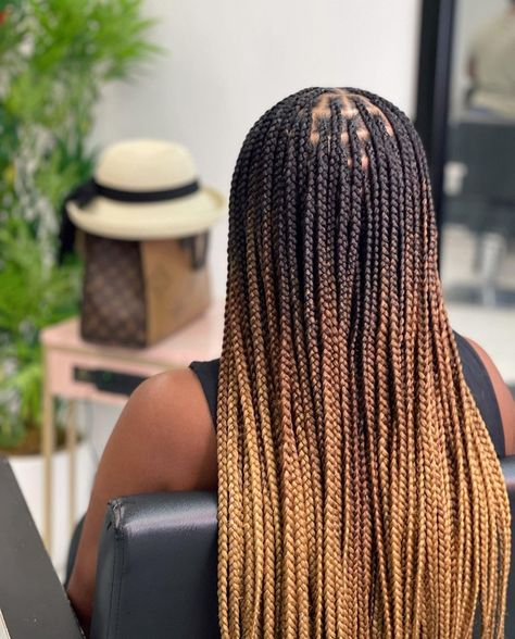 Ombre Twists Senegalese, Ombre Knotless Braids, Ombré Knotless, Brown Box Braids, Ombre Braids, Ombre Twist, Box Braids Tutorial, Ombre Box Braids, Braids Tutorial