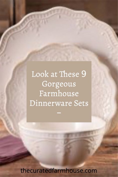 Farmhouse Kitchen Dinnerware, Farmhouse Dishes Table Settings, Modern Farmhouse Dinnerware Sets, Farmhouse Plates Sets, Trendy Dinnerware Sets, French Country Dinnerware Sets, Cream Dishes Table Setting, Porcelain Dinnerware Sets, Farmhouse Plates