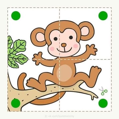 Animal Puzzle Printable, Attention Worksheets, Animals Cards, Preschool Puzzles, Kindergarden Activities, Cards Game, Numbers Preschool, Animal Puzzle, Animal Activities