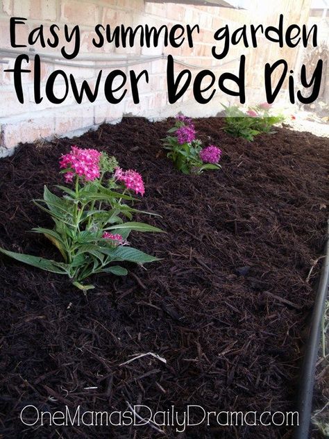 Easy summer garden flower bed DiY idea for what to plant in a hot and sunny area of your yard #flowerbed #summergarden #easygardening Flower Bed Diy, Flower Beds Diy, Budget Flowers, Garden Diy On A Budget, Diy Curb Appeal, Summer Flowers Garden, Raised Flower Beds, Flower Bed Designs, Garden Flower Beds